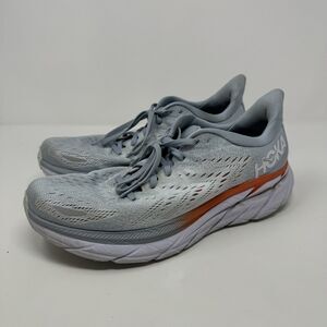 Hoka One One Gray and Orange Athletic Shoes